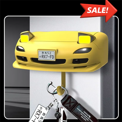 Car Headlight Initial Key Holder - Wall-Mounted Keychain Organizer and Entryway Key Hooks