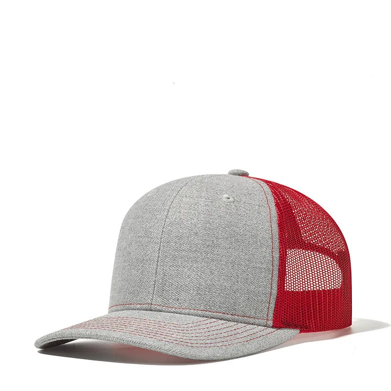 Custom Logo Snapback Hat - Embroidered Mesh Sports Cap for Men & Women, Adjustable Baseball Cap