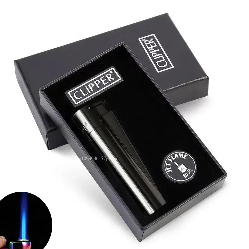 Original Metal Jet Butane Lighter — Windproof Turbo Gas Lighter, Portable Smoking Accessory Gadget for Men