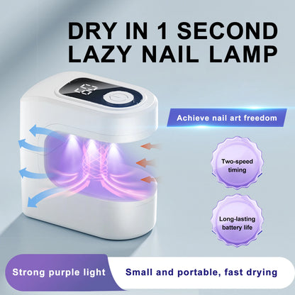 Mini UV LED Nail Dryer Lamp - Quick Gel Polish Curing with LCD Display, 30/60S Timer & USB Power