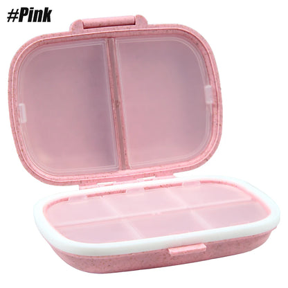 8-Compartment Travel Pill Organizer – Moisture-Proof Pill Case, Portable Medicine & Vitamin Holder for Purse