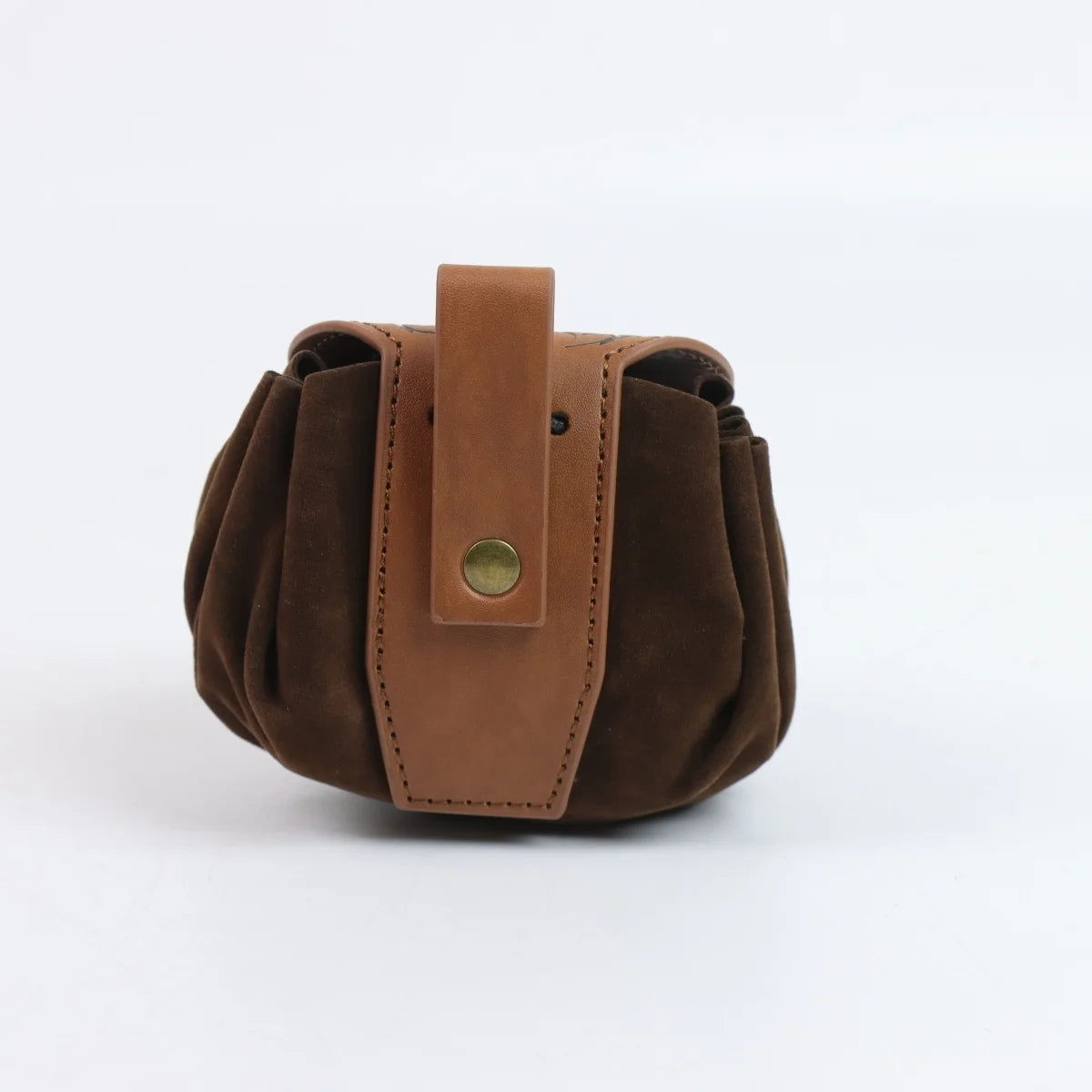 Medieval Faux Leather Waist Bag - Retro Drawstring Belt Pouch for Outdoor Wear, Cosplay and Coin Storage