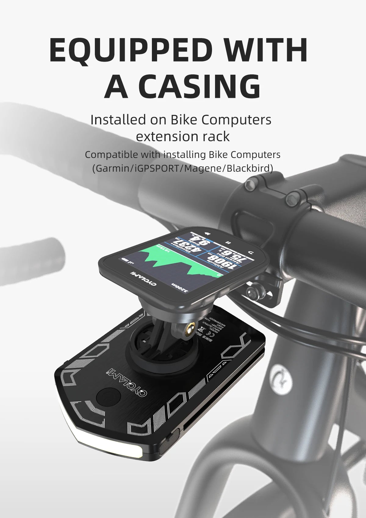 CYCLAMI RVL01 Bicycle Front Light – IPX6 Waterproof, Type-C Charging Cycling Headlight for XOSS IGS Computer