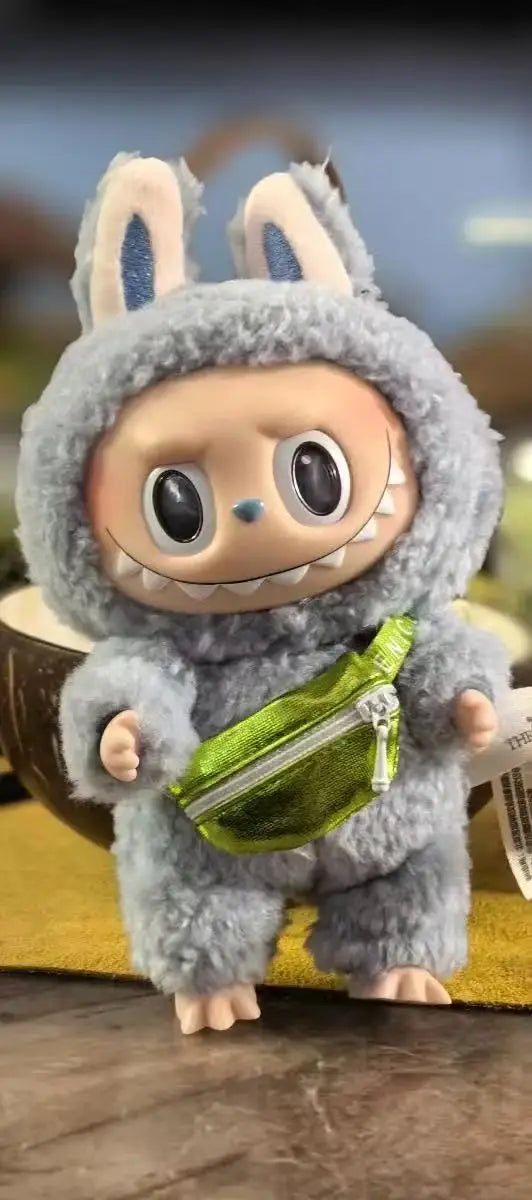 17cm Labubu V1/V2 Crossbody Bag for BJD Dolls – Cute 1/6, 1/8, 1/12 Doll Accessories & Waist Belt Bag Gift