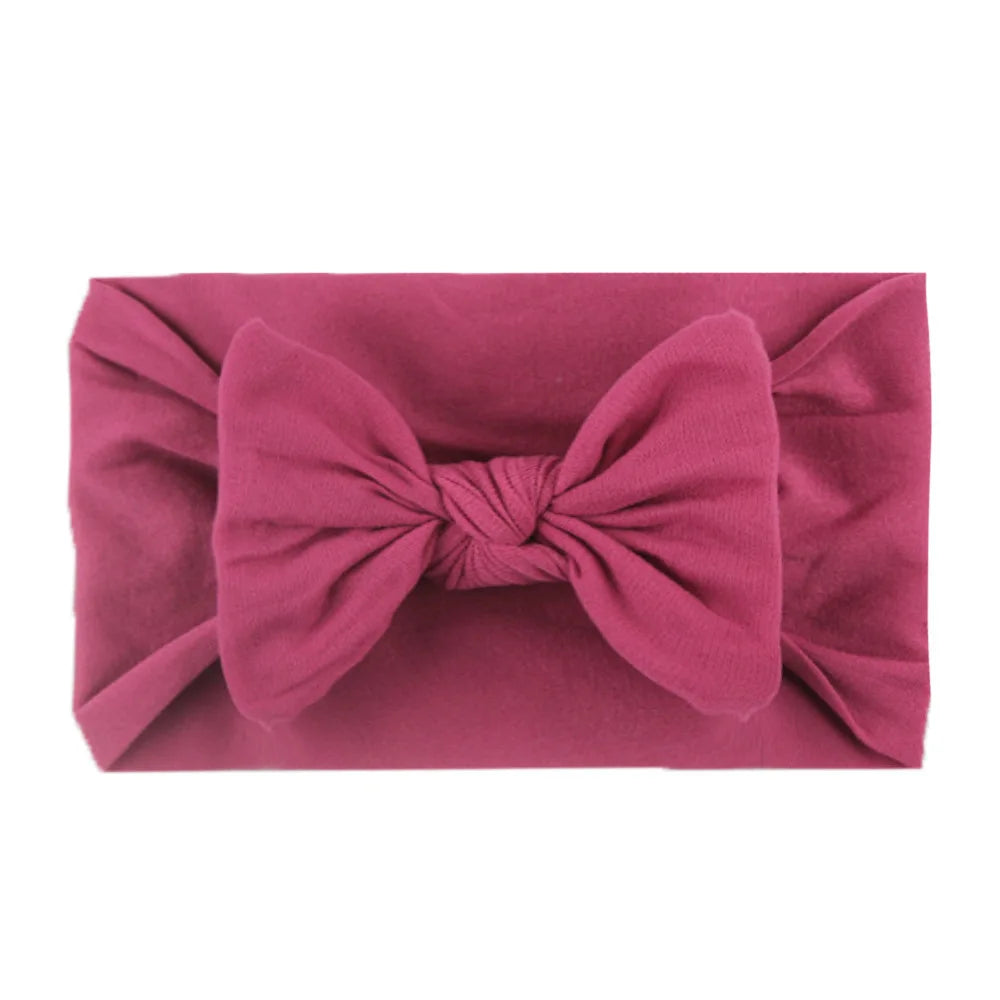 Baby Girls Rabbit Ear Bow Headband – Soft Knot Hairband for Newborns, Infants & Toddlers Photo Props