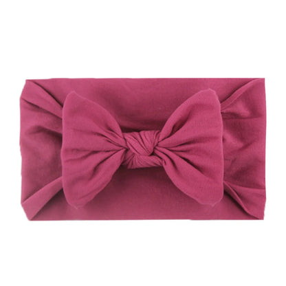 Baby Girls Rabbit Ear Bow Headband – Soft Knot Hairband for Newborns, Infants & Toddlers Photo Props