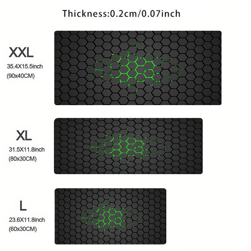 HEX Hexagon XXL Gaming Mouse Pad – Large Soft Desk Mat for Keyboard & Mouse, Office Computer Desktop Table Mouse Carpet Pad