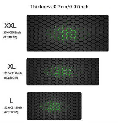 HEX Hexagon XXL Gaming Mouse Pad – Large Soft Desk Mat for Keyboard & Mouse, Office Computer Desktop Table Mouse Carpet Pad