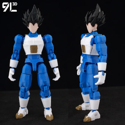9L3D Articulated Lucky13 & Dummy13 Action Figure - Dragon Ball Goku, Vegeta & Beerus Anime Collectible Toy for Boys