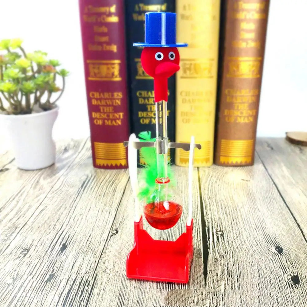 Creative Drinking Bird Liquid Motion Toy – Lucky Duck Bobbing Science Prank Desk Decoration Ornament & Gift for Home and Office