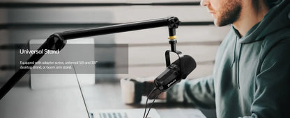 FDUCE SL40X/SL40 Dynamic Microphone — Metal Headset with Sound Insulation, Ideal for Podcasts, Live Broadcast & Gaming