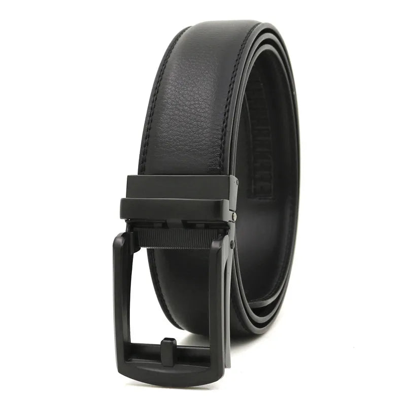 Genuine Leather Men’s Belt - Cowhide Luxury Automatic Buckle Business Casual Designer Waist Belt