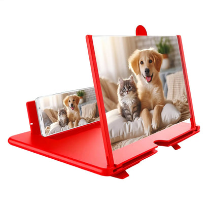 Phone Screen Magnifier - 3D HD Tabletop Cell Phone Enlarger for Seniors, Movies & Video Watching