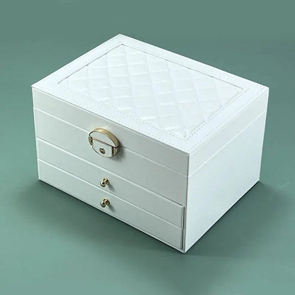 High-End Multi-Layer Jewelry Box – Large Capacity Drawer Organizer for Earrings and Accessories