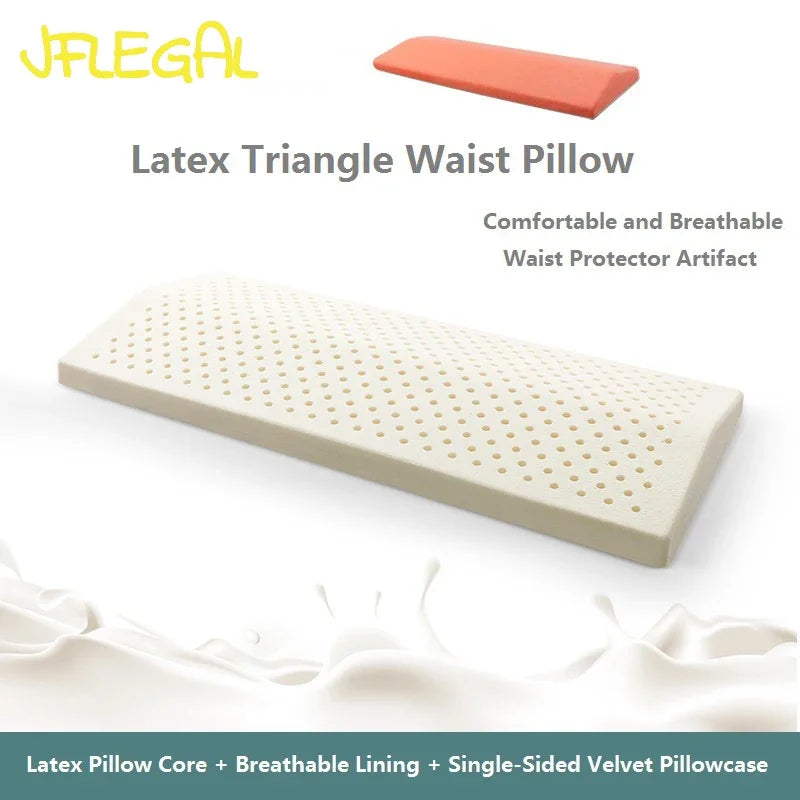 JFLEGAL Thailand Natural Latex Lumbar Pillow – Maternity Pillow for Pregnant Women, Side Sleep Support & Cervical Care