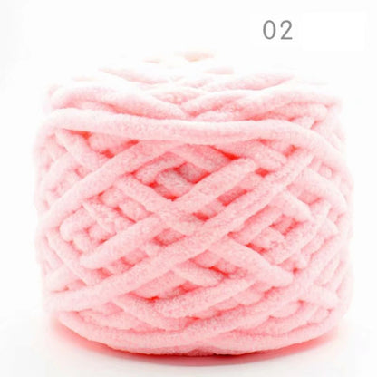 3PCS 300g Soft Chenille Knitting Yarn – Thick Ice Strip Cotton Wool Yarn for DIY Handmade Blankets, Scarves & Craft Projects