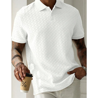 Men's Solid Color Polo Shirt - Summer Short Sleeve Breathable Streetwear Casual Top