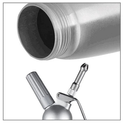 Whipped Cream Dispenser 17oz/34oz - 500/1000ml Cake Piping Siphon Bottle for Desserts & Cream