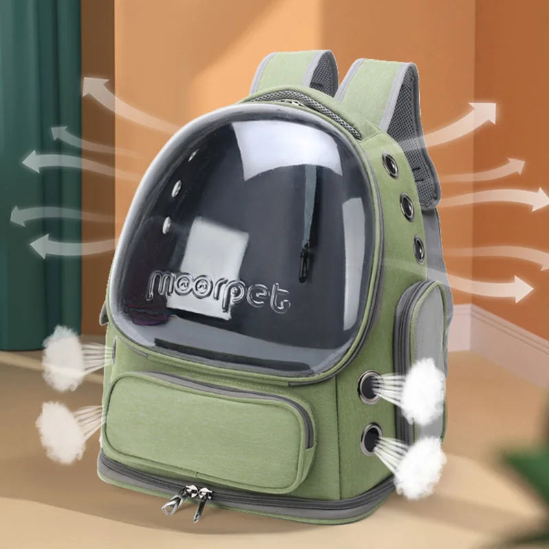 Transparent Pet Cat Carrier Bag - Outdoor Travel Backpack for Cats and Small Dogs, Breathable Carrying Bag, Pet Supplies