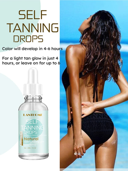 30ml Self-Tanning Drops — Natural-Looking Sunless Body Tanner Lotion for Skin Care