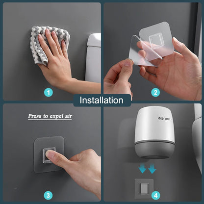 Silicone Toilet Brush Cleaner - Wall Mounted Bathroom Cleaning Tool for Toilet Floor and Bathtub Care