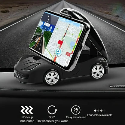 Foldable Car Dashboard Phone Holder – 360° Rotating Universal Mobile Stand, Car Accessories