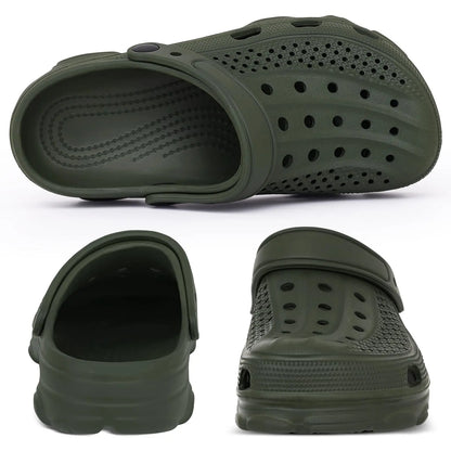 Comwarm Men’s Clogs Slippers – Breathable Non-Slip Garden & Beach Sandals for Indoor Outdoor Casual Wear