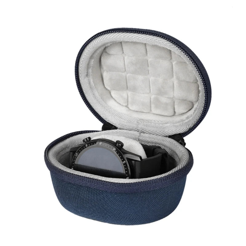 Shock-Resistant Waterproof EVA Watch Storage Box – Portable Single Watch Travel Case with Zipper
