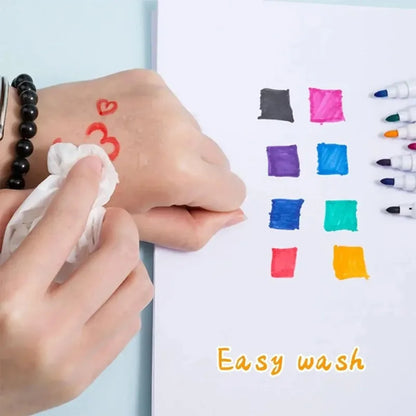 8pcs Magnetic Whiteboard Markers - Erasable Color Pens with Numbering for Office, School & Teaching Supplies
