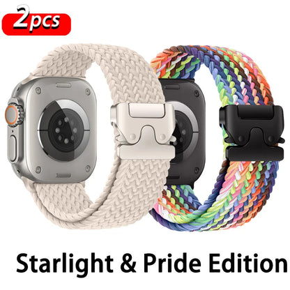 Parachute Braided Strap for Apple Watch – Compatible with 46mm, 45mm, 44mm, 41mm, Series 10/9/8, SE, Ultra 2, 49mm