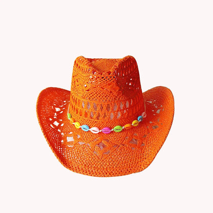 Melesh Western Women's Mint Green Cowboy Hat – Straw, Wide Brim, Plasticity Strong for Sunshine & Beach Wear