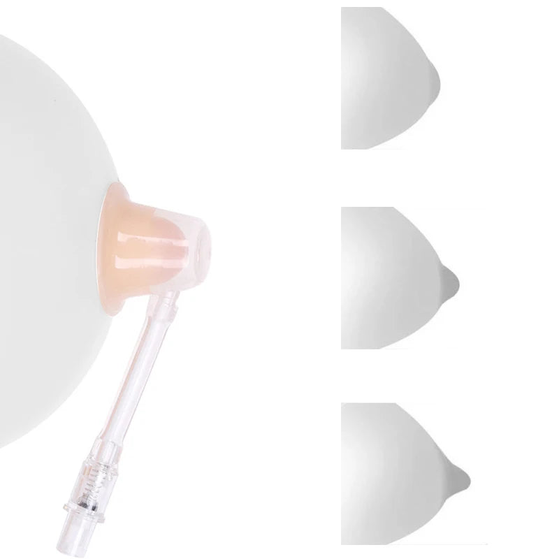 Nipple Aspirator Puller Kit - Suction Corrector for Flat and Inverted Nipples with Clips