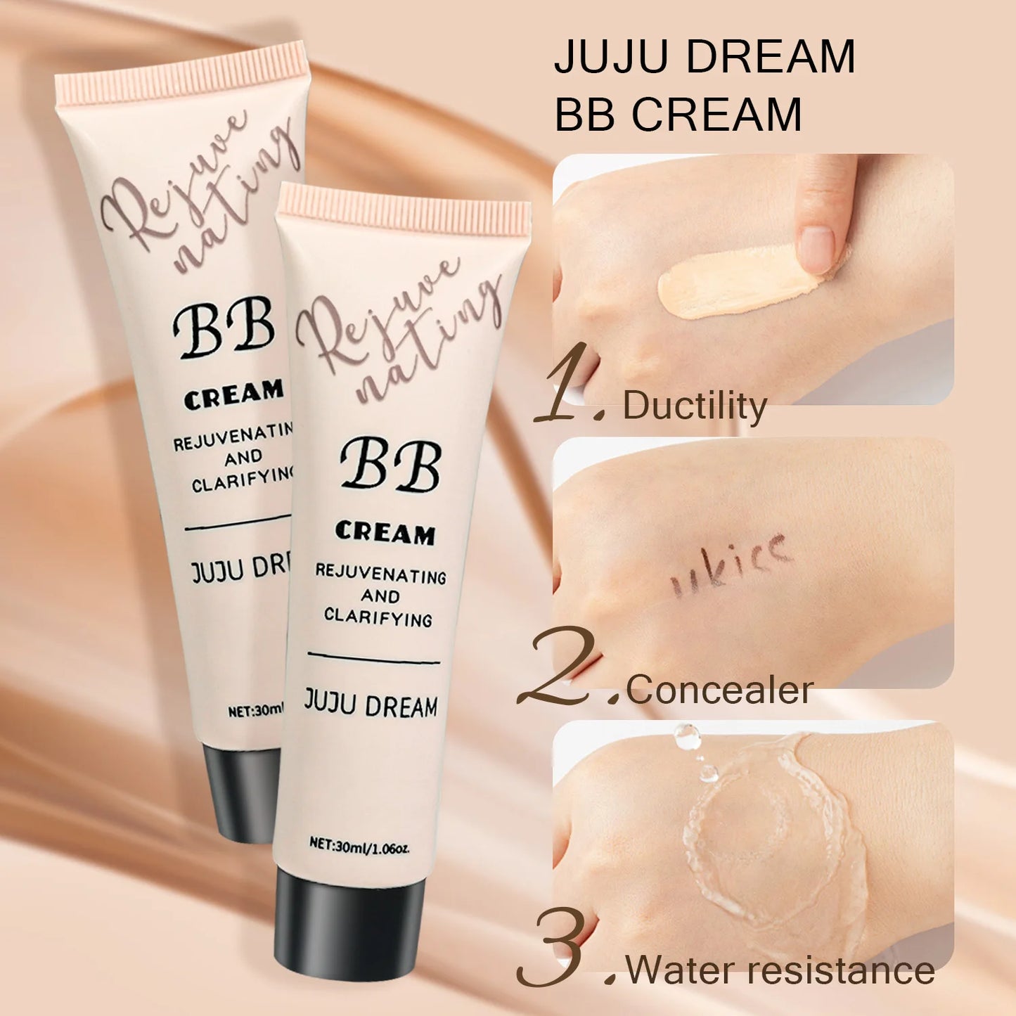 BB Cream & Isolation Liquid Foundation – Moisturizing, Oil-Control, Long-Lasting Makeup for Dry Skin, No Powder Finish