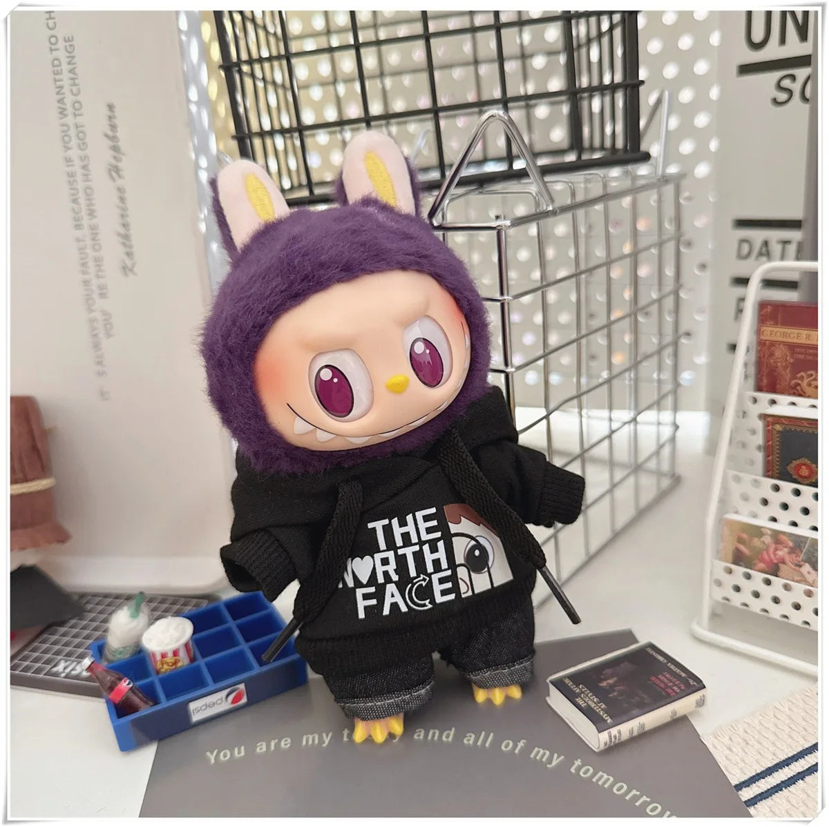 15/17cm Labubu V1 V2 Doll Clothing Set – Fashion Hoodie & Pants, Korean Idol Style DIY Accessories Toy Gift