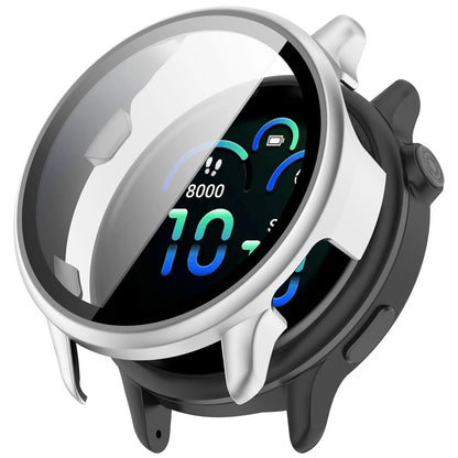 Tempered Glass Screen Protector + Case for Garmin Vivoactive 6 – All-Around Hard Bumper Cover