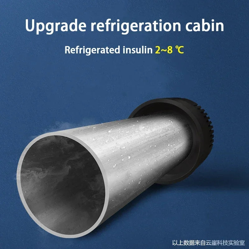 LCD Insulin Cooler Flask – Portable Outdoor Mini Vacuum Refrigerator for Medicine and Beverage Storage, Drug Cooler Fridge