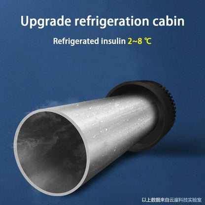 LCD Insulin Cooler Flask – Portable Outdoor Mini Vacuum Refrigerator for Medicine and Beverage Storage, Drug Cooler Fridge