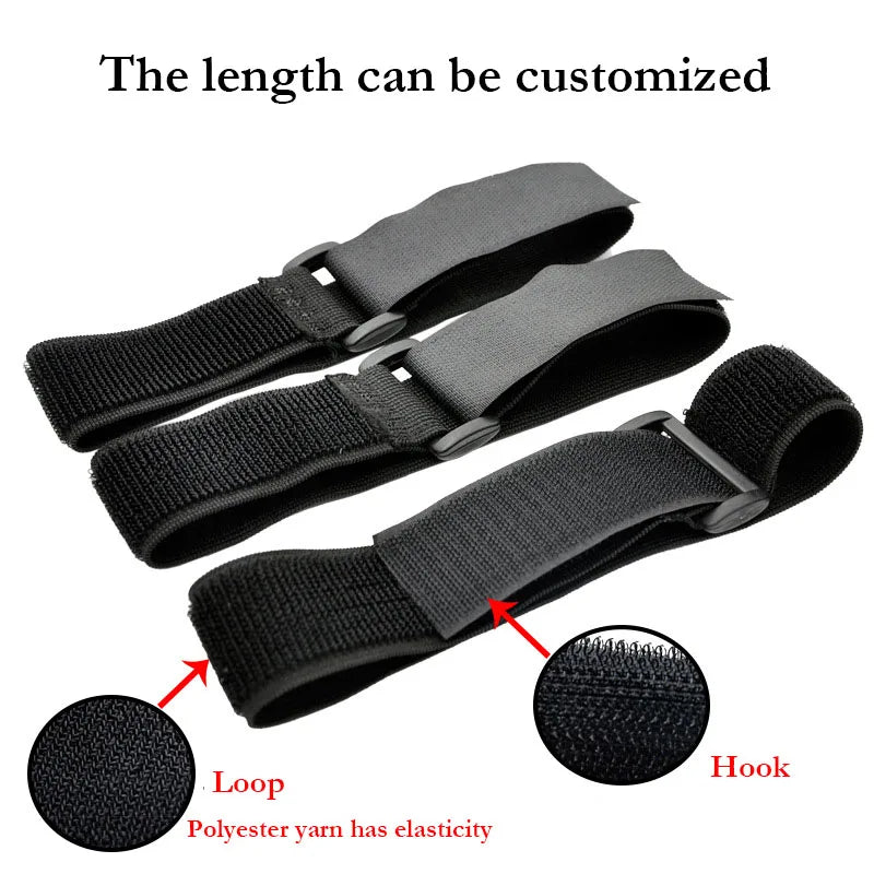 Customizable Elastic Nylon Hook & Loop Cable Ties – Reusable Magic Band Straps with Reverse Buckle Fastener