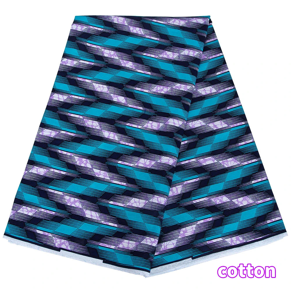 Original African Wax Print Fabric - 100% Cotton Colorful Dutch Ankara Pagne