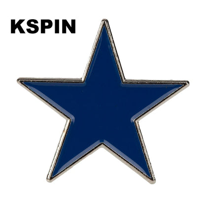 Baby Blue Metal Star Lapel Pin Brooch – Colorful Enamel Star Badge Accessories for Jackets, Bags & Fashion Outfit Decor