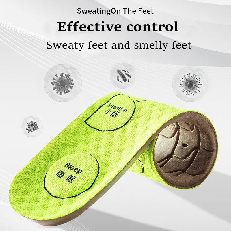 Acupressure Foot Insoles – Breathable Deodorant Sport Insoles for Shoes, Comfortable Running Sole for Men & Women