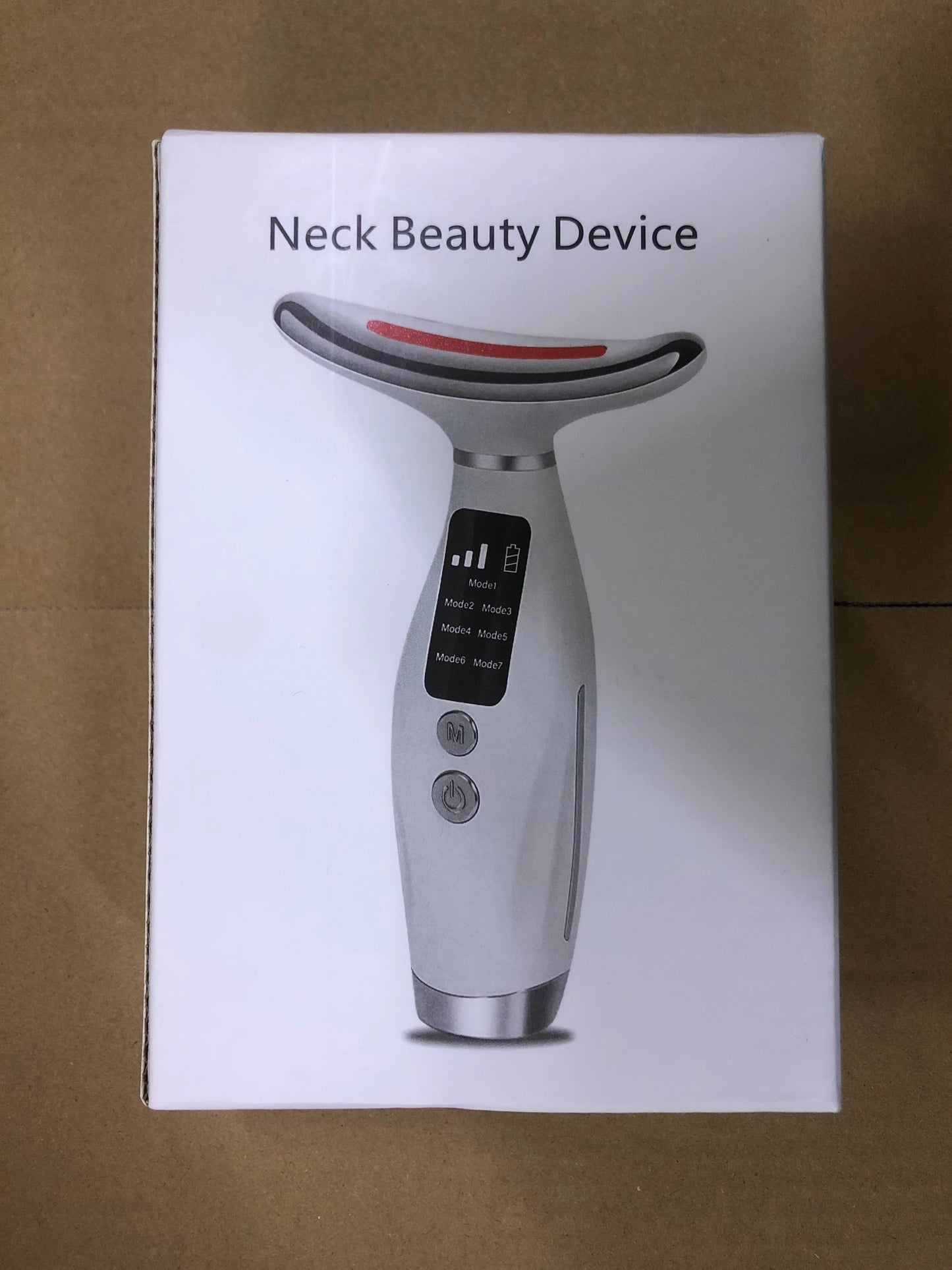 Portable 7-Color LED Light Therapy Massager – Face & Neck Anti-Wrinkle Skin Tightening with 3 Adjustable Vibration Gears