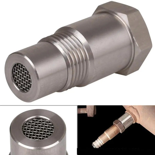 Universal Extension Filter Oxygen O2 Sensor Connector – Steel Thread Adapter Extender Spacer, 1.5 Stainless L0L3