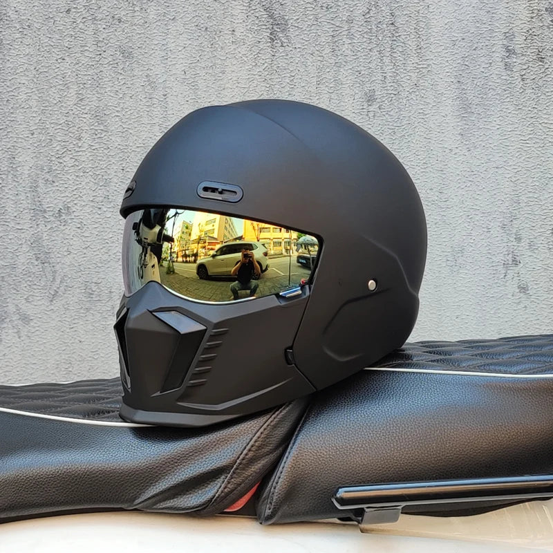 Retro Scorpion Half Motorcycle Helmet – Vintage Locomotive Style Multi-Purpose Moto Helmet (M-XXXL)
