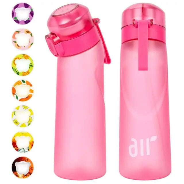 Portable Air Water Bottle with Straw – Leak-Proof Transparent Bottle with 1 Random Flavor Pod for Outdoor Sports