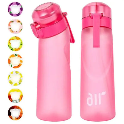 Portable Air Water Bottle with Straw – Leak-Proof Transparent Bottle with 1 Random Flavor Pod for Outdoor Sports