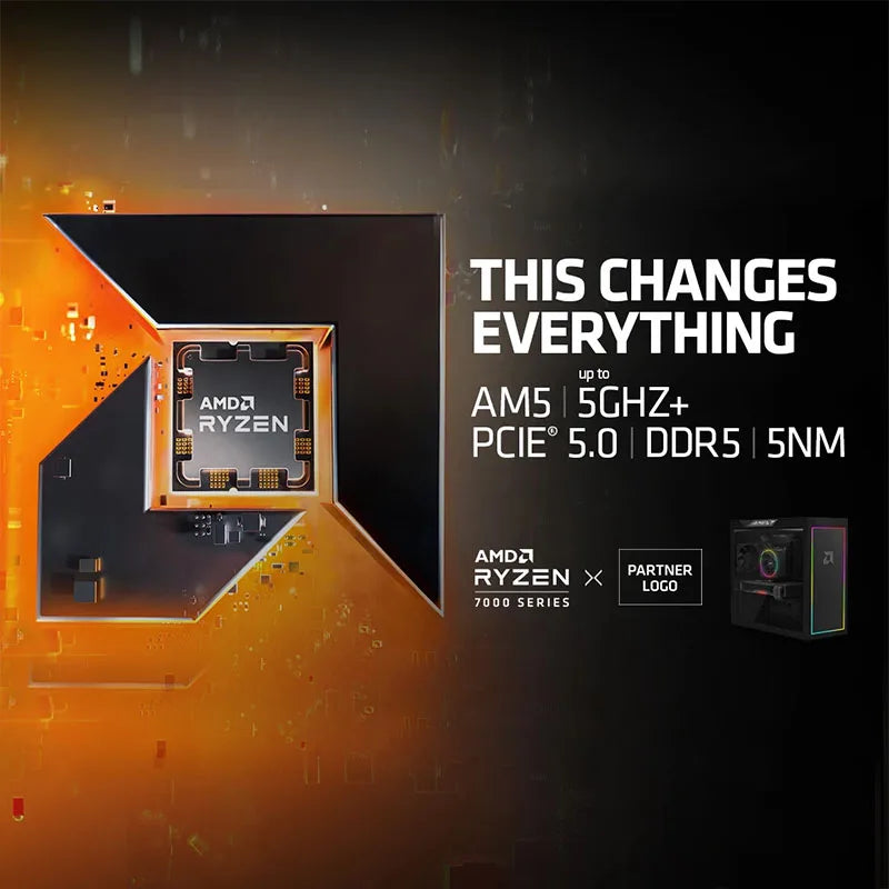 AMD Ryzen 5 7600X 6-Core 12-Thread CPU Processor - 4.7 GHz, 32MB L3 Cache, PCIe 5.0, 105W, LGA AM5 for Gaming