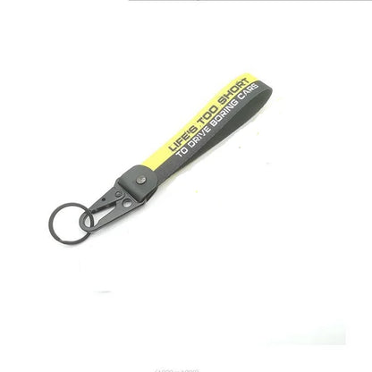 Motor Racing Webbing Wrist Lanyard Keychain – Paracord Rope Hand Strap for Motorcycle, Car Keys, Camping & Outdoor Use
