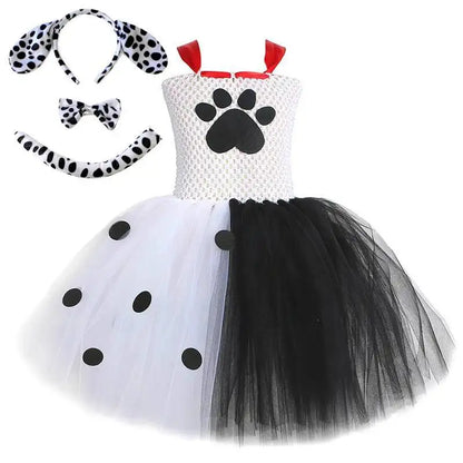 Dalmatians Dog Tutu Dress - Cute Spotted Puppy Costume for Baby Girls & Kids