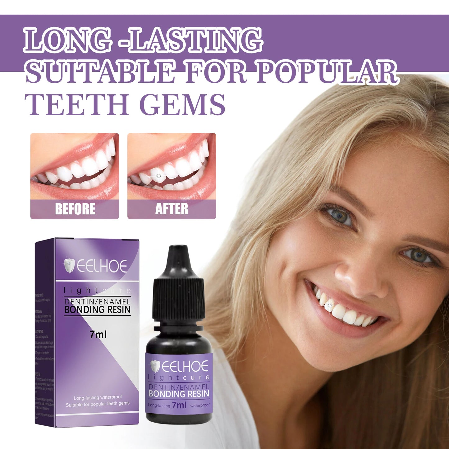 Tooth Gem Glue Dental Adhesive for Diamond Crystals & Jewelry | Sturdy Orthodontic Gel for Teeth Gems